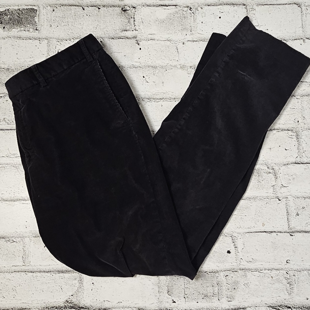 HILTL Mens Black Corduroy Pants 40x32 Straight Leg Business Casual Trousers